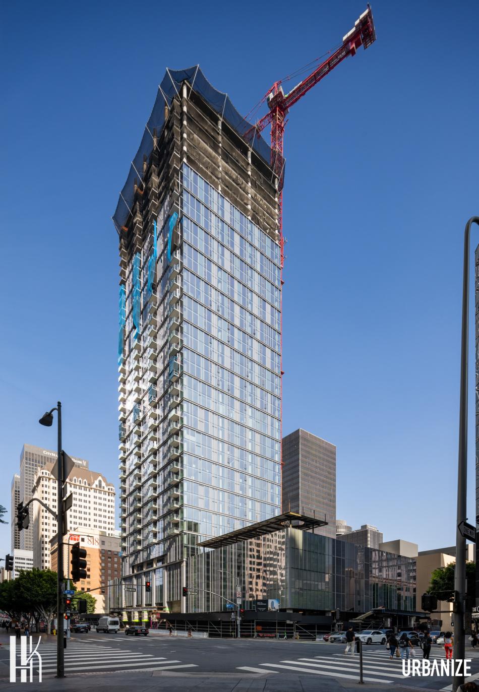 42 story 8th Figueroa Tower Tops Out In DTLA Urbanize LA